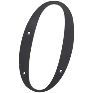 212 MAIN 6 in. Reflective Plastic Nail-On House Number 0 Signs - Black, Weatherproof, Decor-Focused Home Supplies (Pack of 3)