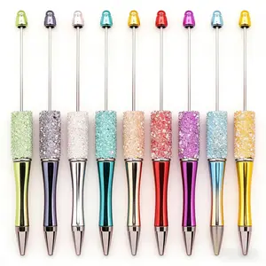 10PCS Sugar Beadable Pens, Set of 10 Assorted Colors, Easy to DIY, Fun and Creative Gift for Home Office School Business