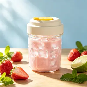 1pc cup with ice compartment, 495ml capacity, with ice compartment design, easily make iced coffee / cold drinks, long-lasting ice preservation, suitable for office, outdoor and home use, one cup for coffee / tea / cold drinks