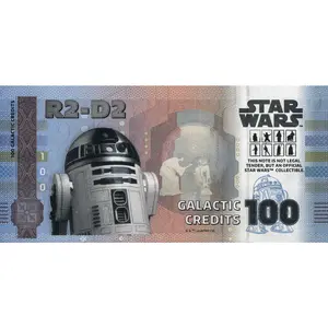 Star Wars R2-D2 Bank Note in Folder