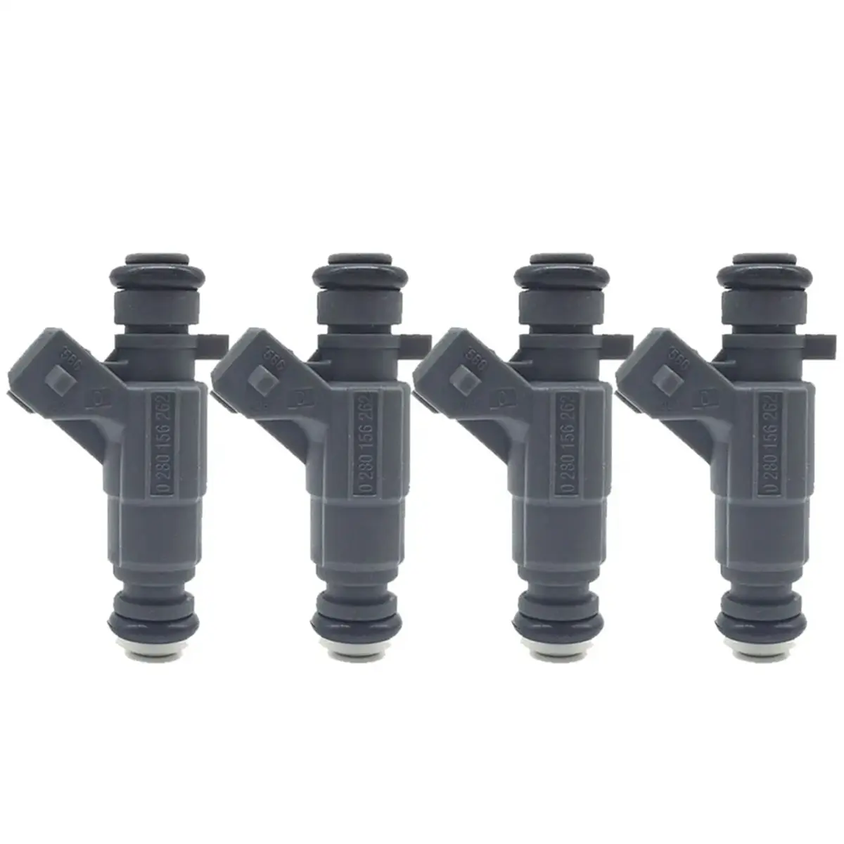 100% New Plastic-Metal Fuel Injectors Nozzle Set of 4, Direct Fit Fuel Delivery Part for Geely CK, CK2, CK3, Kingkong, MK, LG Models, Part No. 0280156262 (As Shown)