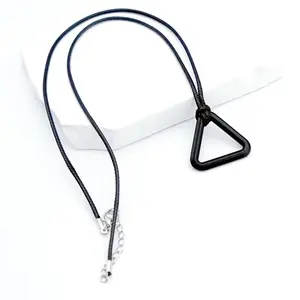 New 2026 Anime Chainsaw Man Necklace Cosplay Denji Pochita Pendant Jewelry Triangular Pull Ring Prop Choker Leather Chain Accesssories Love