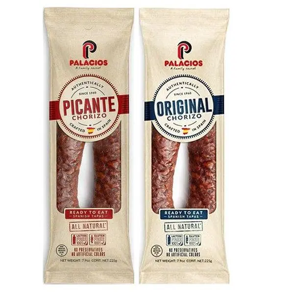 Palacios Chorizo - Mild, Spicy, Garlic-Infused Spice Flavor, 7.9 oz Canned Pantry Food, Pack of 2