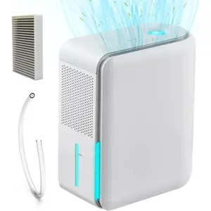 3 in 1 Dehumidifier, Humidifier & Aroma Diffuser with Air Combo  - 39Oz, Small Auto Purifier Humidity Control Quiet 27db Multifuctional Colorful Mist,for Bedroom/Bathroom/Bome/Basement(350 sq.ft)