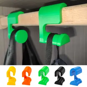 3D Printed Closet Backpack Hook, Fixed on Wardrobe Rod, Mobile Convenient Bag Hook, Clothes Hanging Rack, Storage Organizer