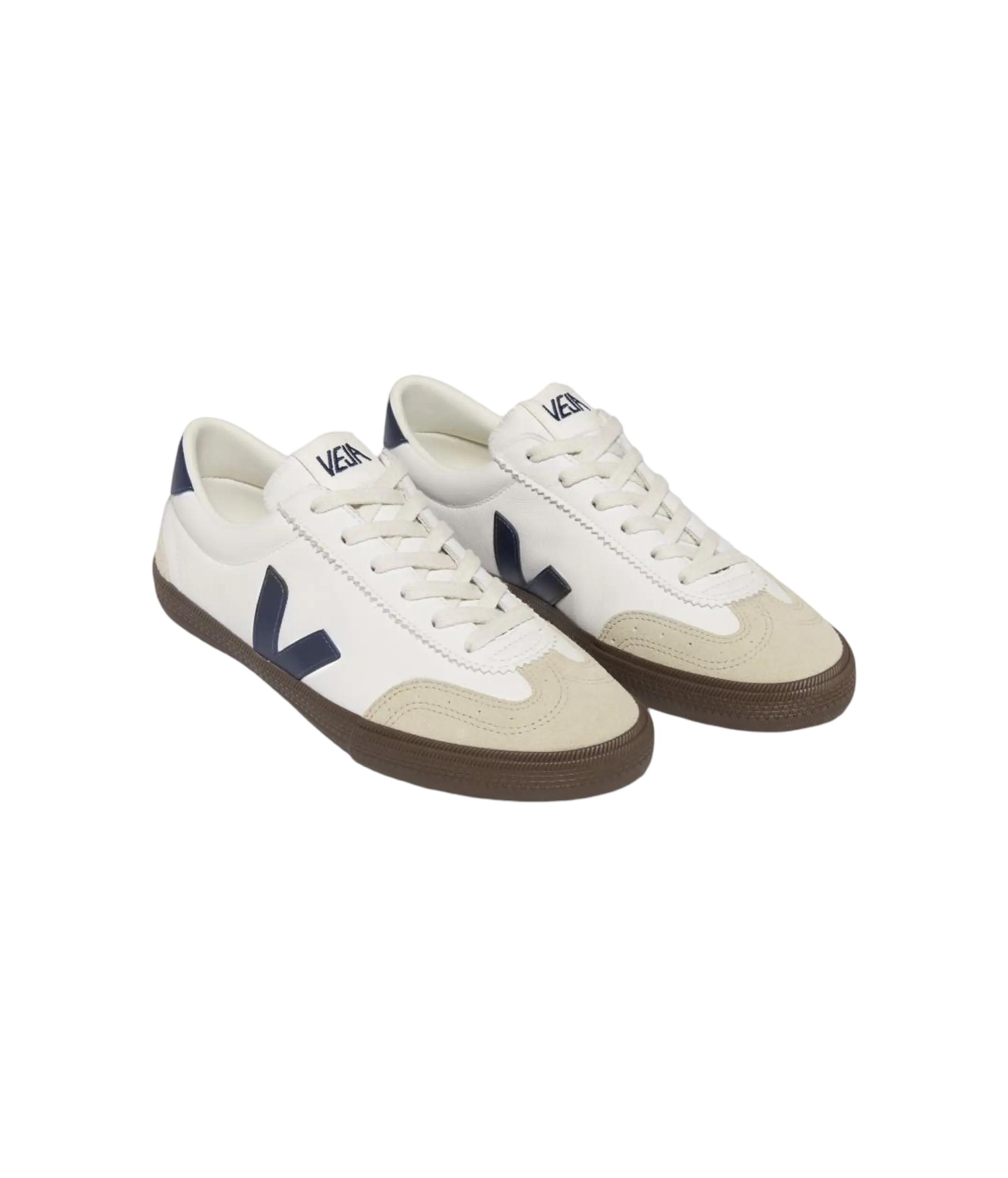 VEJA VOLLEY LEATHER WHITE NAUTICO BARK VEJA VOLLEY LEATHER WHITE NAUTICO BARK
