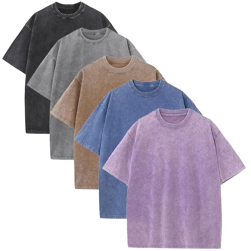 Men's Soft Cotton Acid Wash Oversized Retro Round Neck All-Seasons Athletic T-Shirt - Expandable, Elegant, Chic, All-Day Ease, Weekend Casual, All Over Print, Sizes S/M/L, Menswear Top, Party-Ready