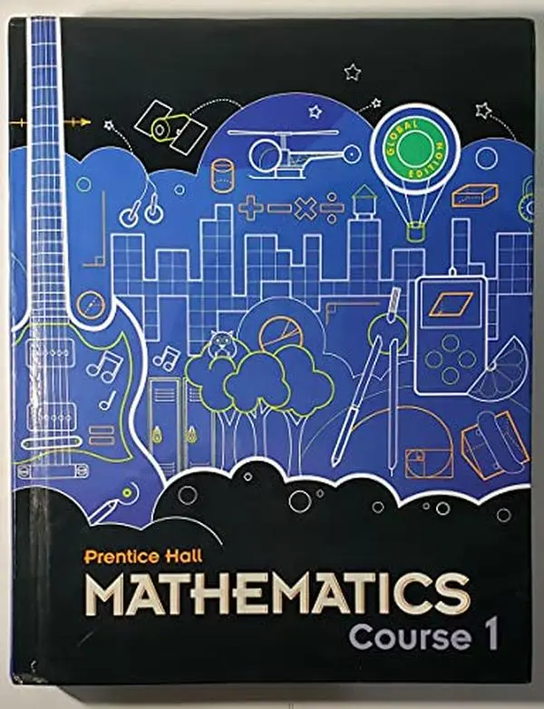 Like-New Used Math Book - Mathematics Course 1 by Randall Charles, 2011 Edition, Hardcover, English Text, Pearson Pub.