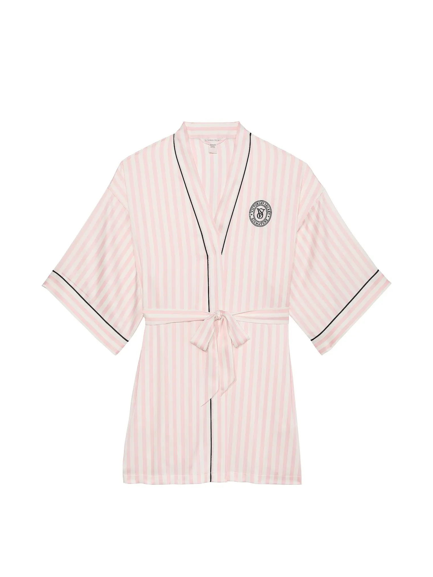 Victoria's Secret Short Satin Piped Robe for Women (XS-XXL)