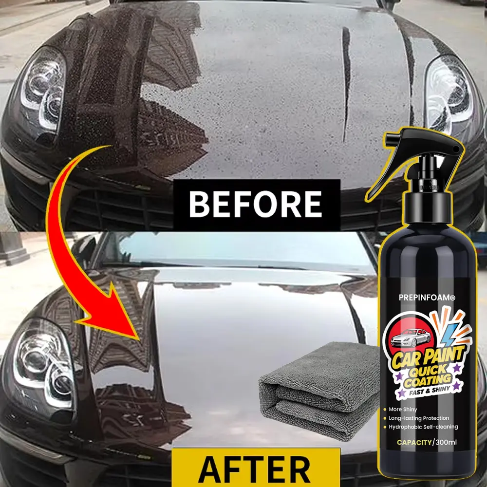 Car Quick Coating Agent - Liquid Formulation Nanoscale Car Paint Protection with Hydrophobic Nano Technology for Enhanced Shine & Waterproof Finish | Ideal Automotive Care Product for Polished Vehicles Car Paint Polishing
