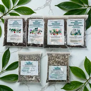 Happy Houseplant Haven's Ultimate Soil & PON Bundle Set 6 Bag Variety Pack Includes Soil Mixes Classic & Chunky PON