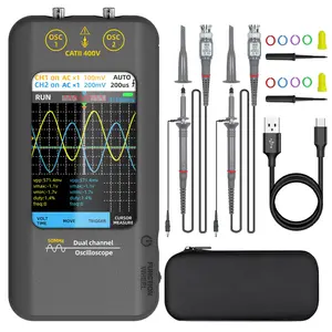 Oscilloscope 3.98'' Touchscreen oscilloscope Dual Channel 50MHz Bandwidth Oscilloscope Signal Generator 250MSa/s Sampling Rate Tablet Automotive oscilloscope