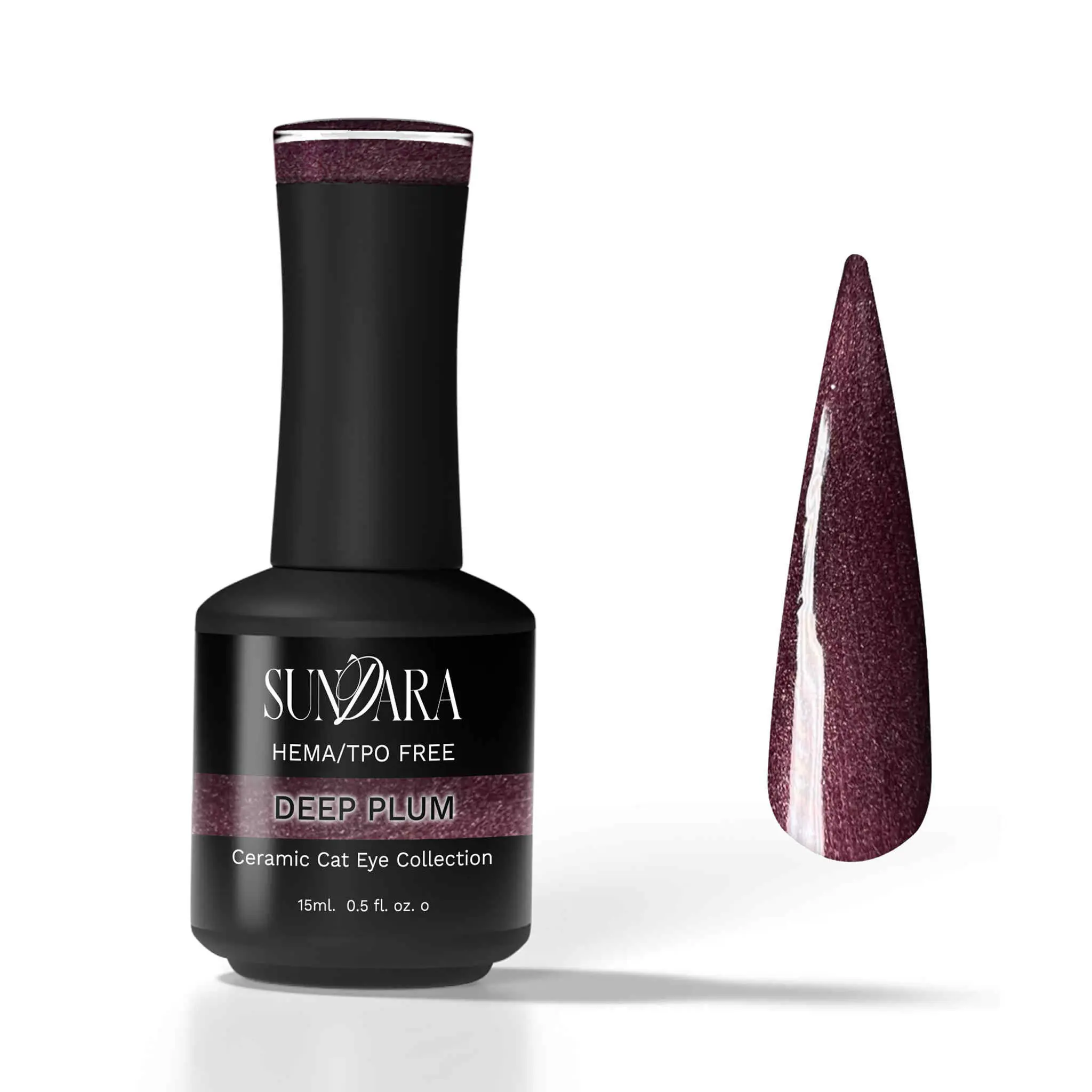 Deep plum-Ceramic Cat Eye Gel Polish
