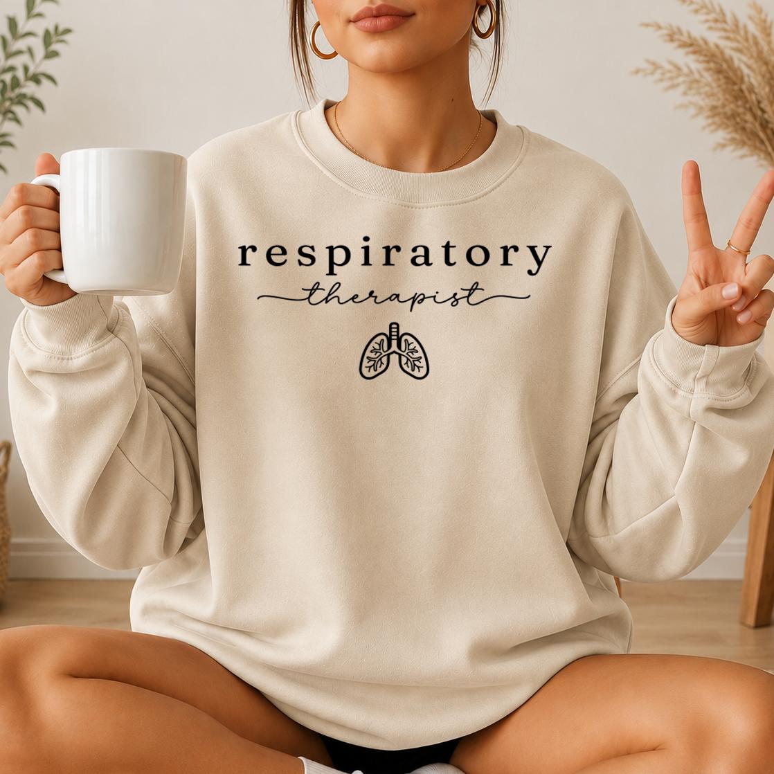 Respiratory Therapy Sweatshirt, Registered Respiratory Therapist RT Graphic Crewneck, RRT Pullover for New Grads, Respiratory Therapy Student Shirt, Healthcare Worker Gift, RT Week Gift