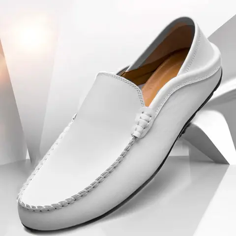 Men's Office Loafers Driving Moccasins Slip-Ons Flat Lightweight Breathable Non-Slip Microfiber Leather Casual Business Walking Shoes Footwear for Office Work Daily Wear All Seasons Big Size 10 10.5 11 11.5 12