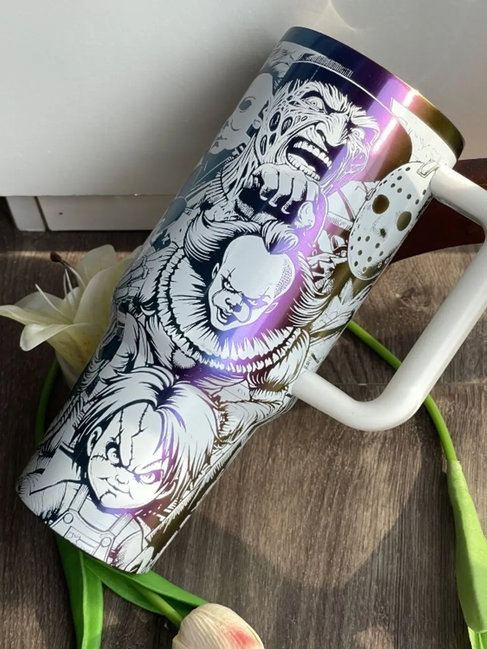 40oz Horror Movie Character Michael Myers Laser Engraved Tumbler LN