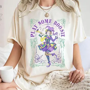 Play Some Boosie T-Shirt/Sweatshirt, Retro Mardi Gras Sweatshirt, Purple Green Gold Tshirt, Carnival Outfit, Vintage Beads Bow