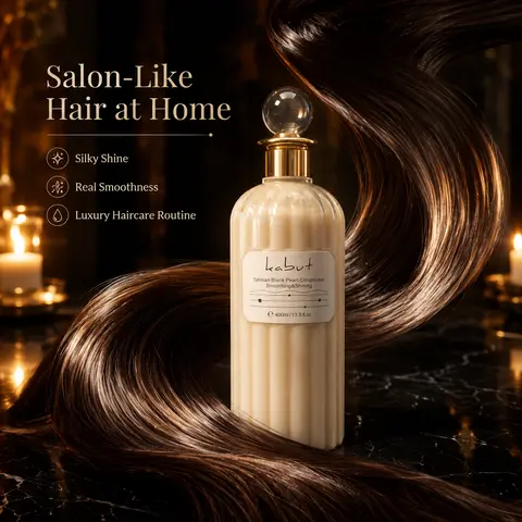 Kabut Tahitian Black Pearl Smoothing Shine Hair Conditioner - 400ml Gentle Creamy Texture with Delicate Fragrance for All Hair Types