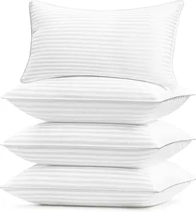 Set of 4  - Down Alternative Pillows for Sleeping, Soft , Stomach or Side Sleepers, White