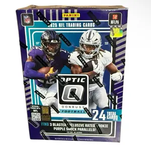 Panini 2025 Donruss Optic Football Blaster's - 24 Total Cards with 3 (Rated Rookie Purple Shock Parallels)