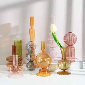 Nordic Stylish Bubble Glass Candle Holder