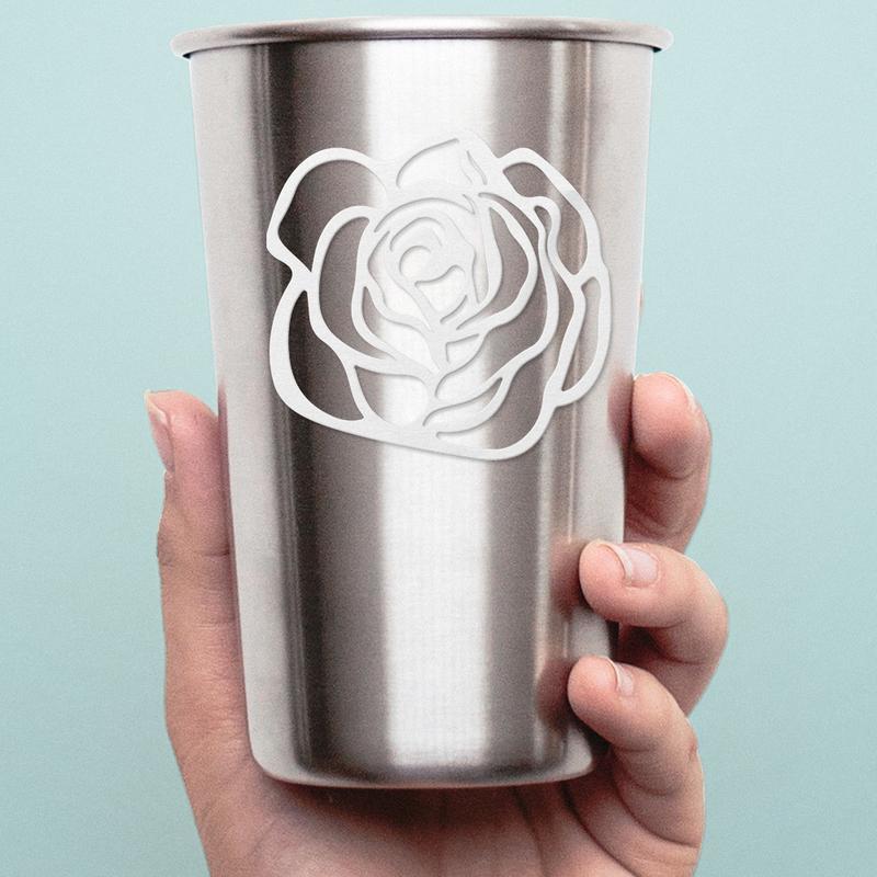 Transparent Decal Stickers Of Rose Silhouette Premium Waterproof Vinyl Decal Stickers For Laptop Phone Accessory Helmet Car Window Mug Tuber Cup Door Wall Decoration