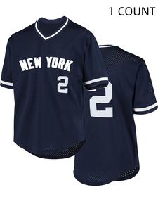 men's letter & number embroidery striped trim baseball jersey, breathable v neck short sleeve top for training & competition, baseball clothing for men, gym clothes, sports jersey, activewear clothing, athletic activewear