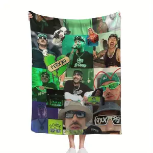 Ferxxo Feid Singer Blanket Soft Throw Blanket for Home blanket Sofa Picnic Travel Office Rest Cover Blanket Suitable for beds and sofas can also be given as a gift