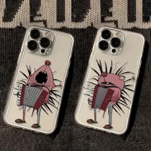 Funda de TPU transparente antigolpes con estampado de erizo, compatible con iPhone 17/16/15/14/13/12/11 y Samsung Galaxy S25/S24/S23/S22/S21. ¡El regalo perfecto!