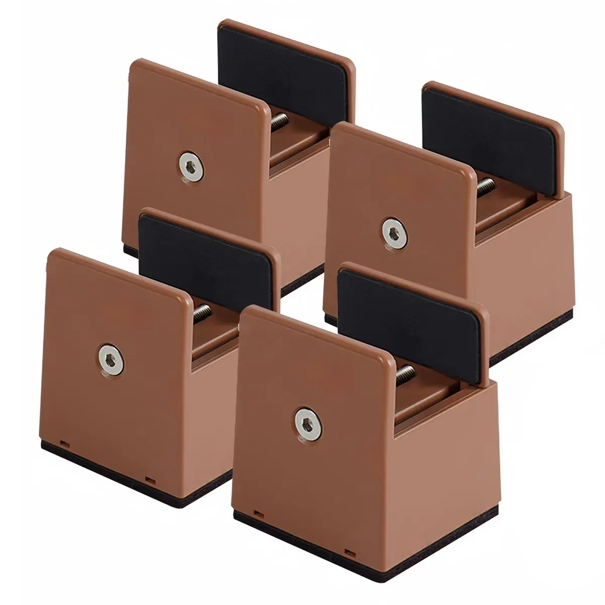 Heavy Duty High Quality Furniture Risers (Set of 4) - 2 In Adjustable Design Bed Frame Lift, Rectangular Leg Extenders (50mm), Easy to Use, Creates More Storage Space, Furniture Riser, 2 Inches Height