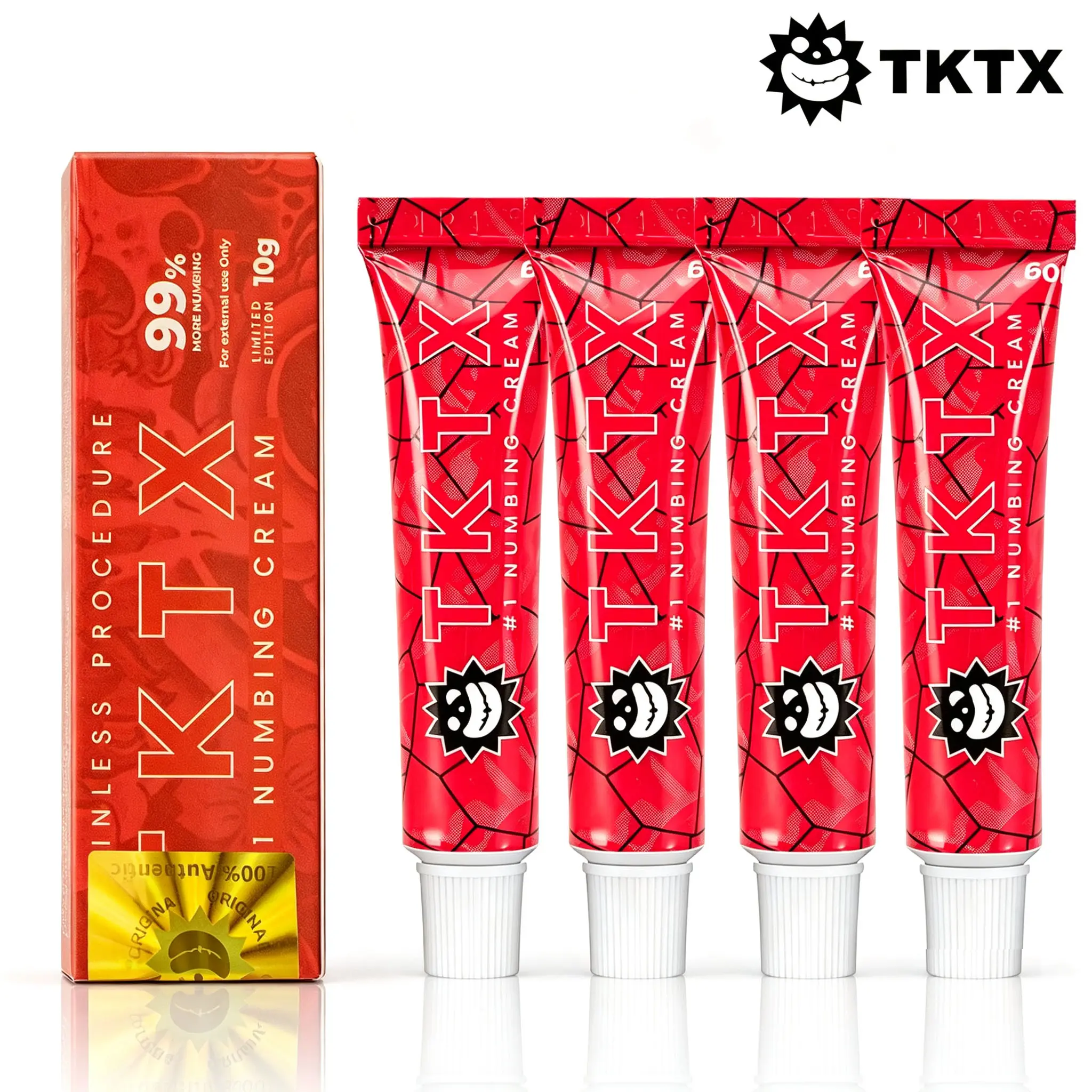 TXTK Tattoo Numbing Cream (4 Pack) | Limited Edition 99%VeryStrong I For Tattoos | Laser Removal | Waxing IEyebrowThreading I Tattoo External Cream 10g