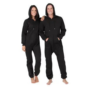 Pitch Black Adult Footless Hoodie Onesie