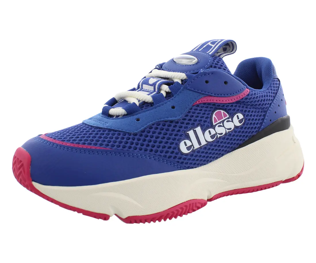 Ellesse Masello Women's Chunky Platform Sneakers, Lace-up Casual Fashion Shoes with Side Text Logo