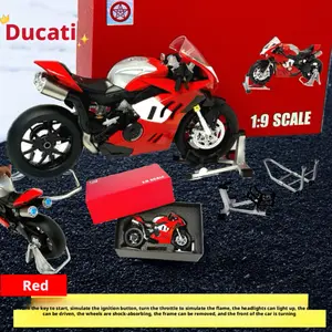 [Activate the Fire Mode] 1:9 Ducati top-of-the-line V4R alloy dynamic model figurine toy motorcycle
