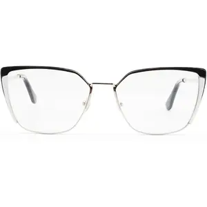 Oversized Metal Frame Reading Glasses for Women,Fashion Cat Eye Ladies