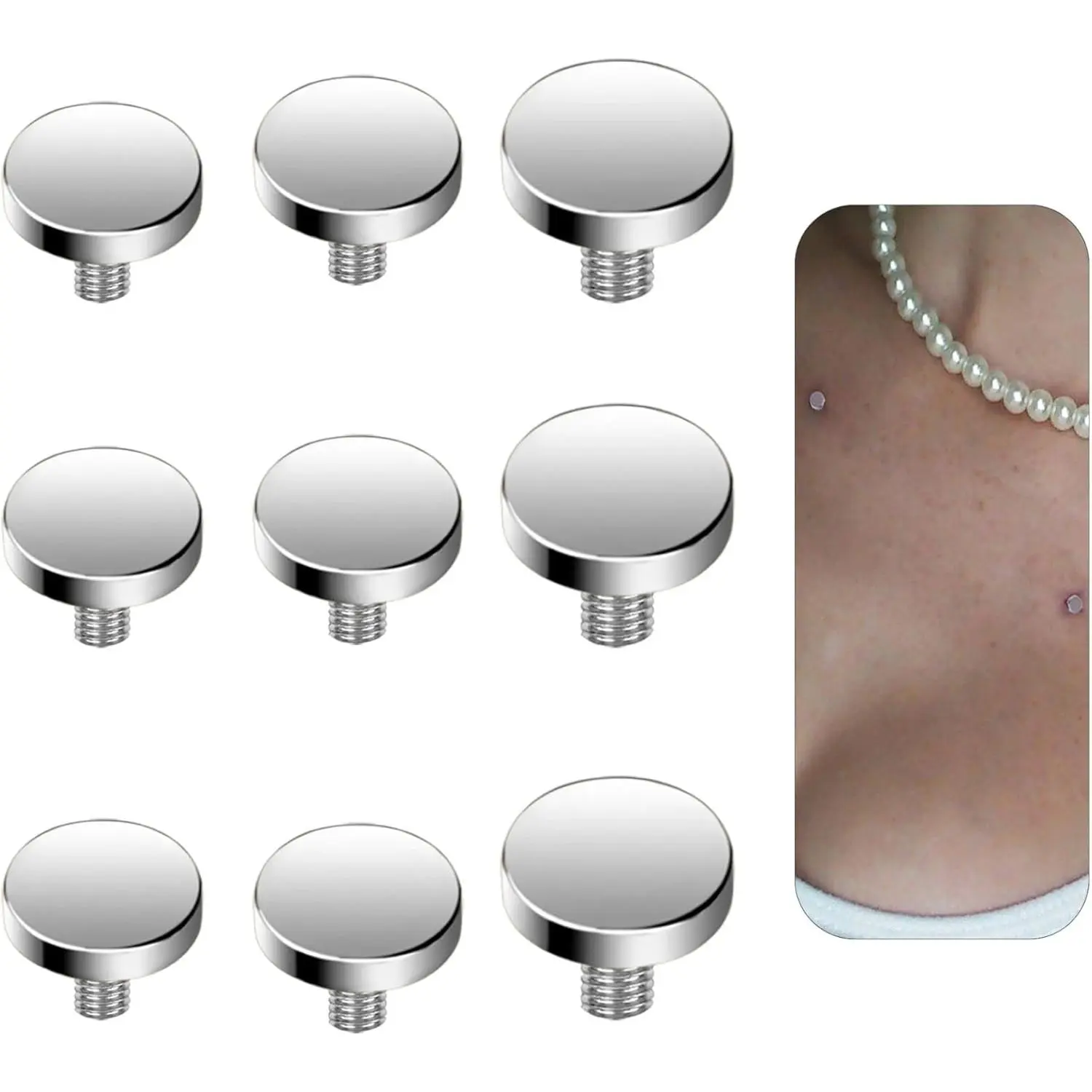 9Pcs-Flat head Tops-2.5/3/4mm