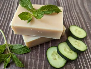 Cucumber Mint Vegan Bath Soap | Handcrafted, Natural, For Sensitive Skin