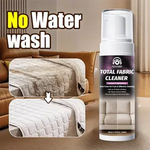 Multi-Functional Fabric Cleaner Mousse, Ideal for Sofas, Beds, Curtains, Strong Stain Removal, Foam No Water Wash, Safe Formula, Essential Home Cleaning