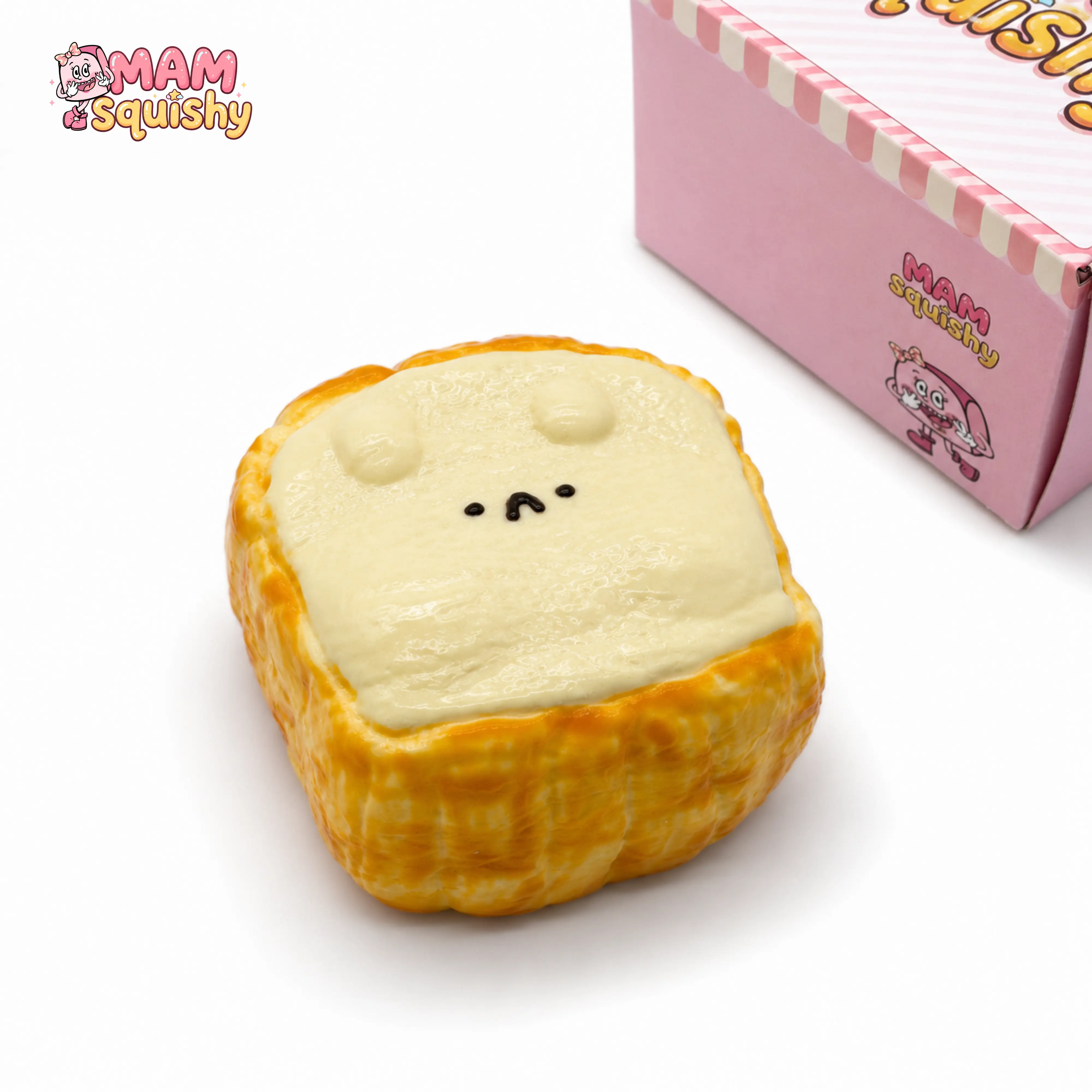 MAM Squishy Cheese Mouse Cake Squishy Toy, Super Soft Slow Rising Sensory Fidget Toy, Cute Mouse Collectible Desk Toy, Gift for Squishy Lovers