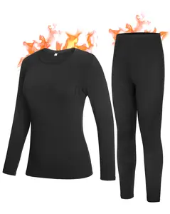 Roadbox Thermal Underwear for Women - Ultra Soft Base Layer Microfleece Lined Long Johns Top & Bottom Set Cold Weather Skiing