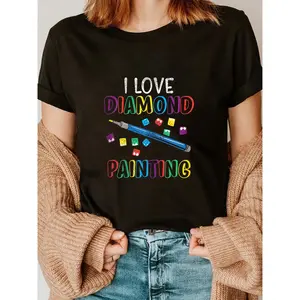 100% Cotton Diamond Painting Gift Idea - I Love Diamond Painting T-Shirt