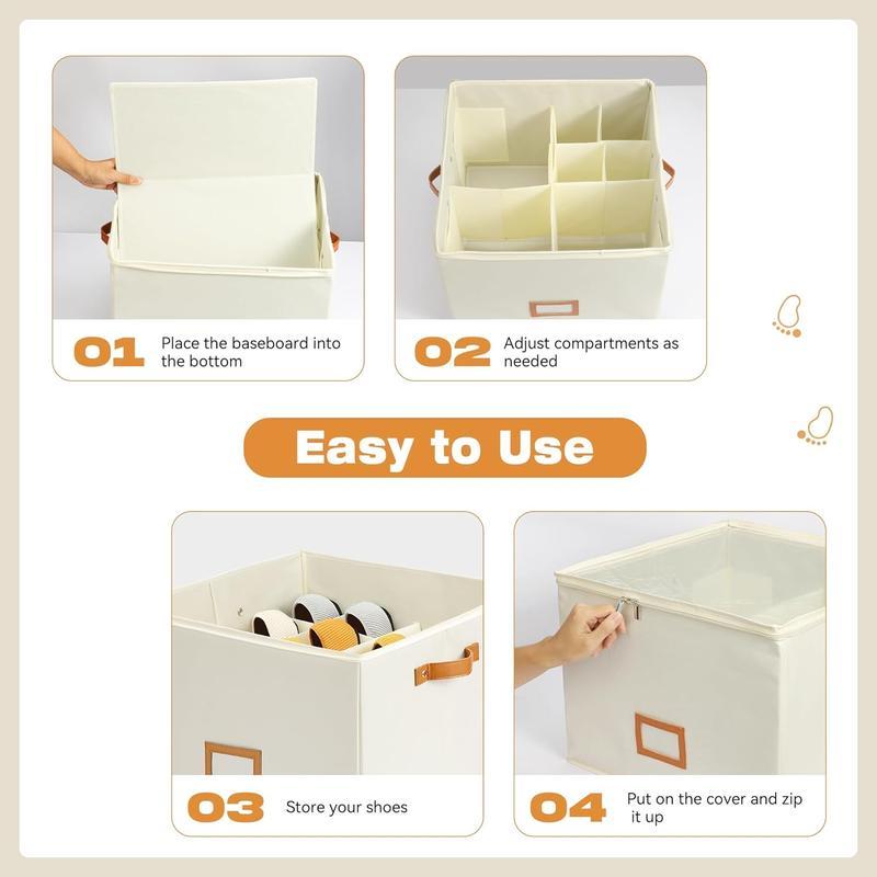 Heavy-Duty Stackable Shoe Organizer Shelf with Adjustable Dividers, Freestanding High-Storage Rack, Dustproof Waterproof Design — Ideal for Closet, Entryway, Bedroom; Fits Sneakers, Heels, Boots
