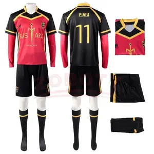 Anime Blue Lock Cosplay Kaiser Ness Isagi Kurona Hiori Cosplay Costume men's Jersey Bastard Munchen Embroidery Football Uniform