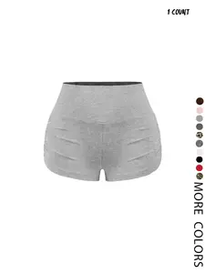 Women's Solid Color Lightweight Shorts, Casual Comfy Breathable Stretchy Skinny Shorts for Daily Wear, Ladies Bottoms for Summer