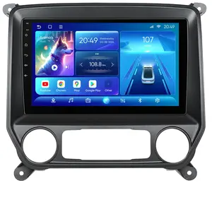 10.1 Inch Android Car Stereo for Chevy Silverado & GMC Sierra 2014-2018, Wireless Carplay & Android Auto, WiFi, GPS, Bluetooth, FM, SWC, AHD Backup Camera, MIC & Canbus