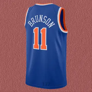 Men's Classic-Design Sleeveless stitched Basketball Jerseys Blue shirt