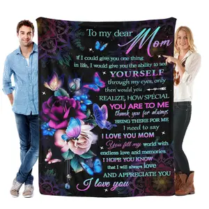 Gifts for Mom from Daughter, Mothers Day Birthday Gifts for Mom,Great Mother Gifts, Throw Blanket 60inx50in flannel blanket