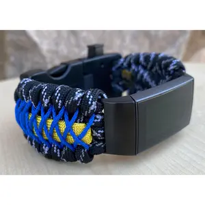 Paracord Watch Band compatible with Fitbit Charge 2, Charge 3, Charge 4 & Charge 5 (Watch not included)