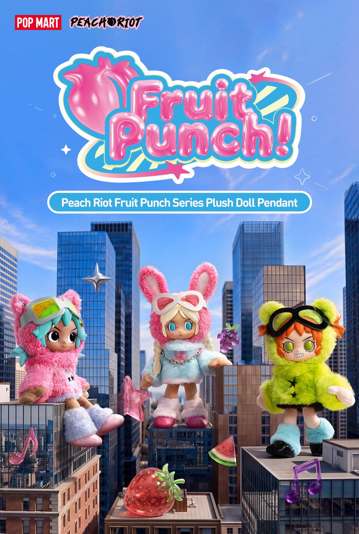 POP MART Peach Riot Fruit Punch Series Plush Doll Pendant