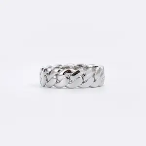 Men's Silver Cuban Ring by HANGOVEER NYC